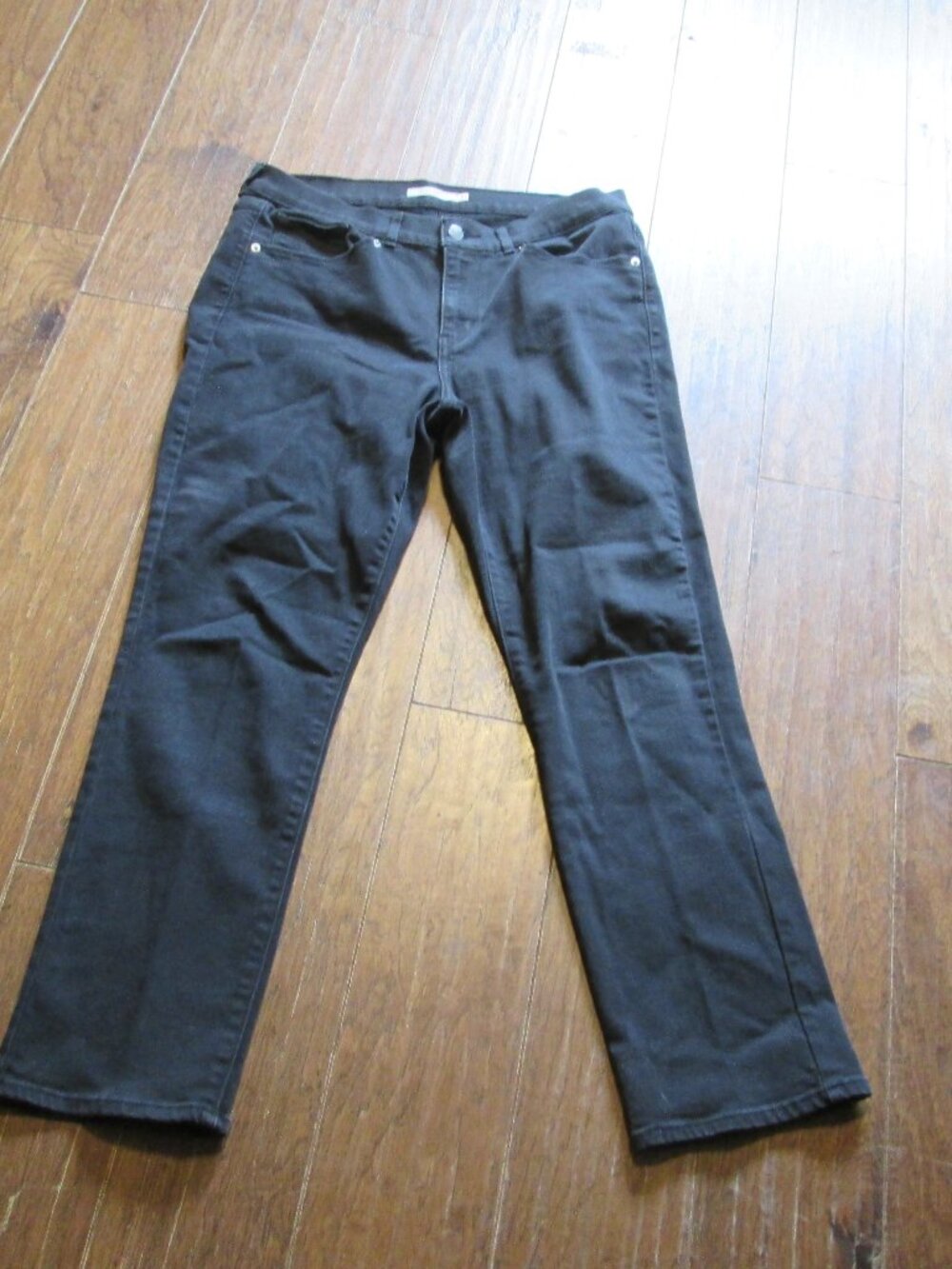 Ladies Vtg Levi's 512 straight leg Y2K rock Jeans black sz 10 28 w x 30